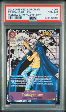 2023 #069 Trafalgar Law PSA 10 One Piece OP05-Awakening of the New Era