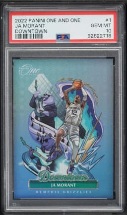2022 #1 Ja Morant PSA 10 Panini One and One Downtown Basketball