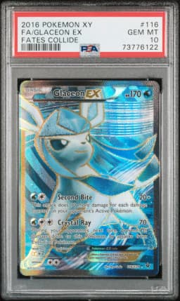 2016 #116 Full Art/Glaceon EX PSA 10 XY Fates Collide