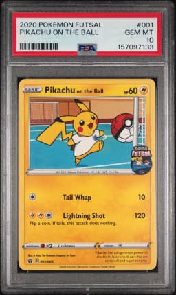 2020 #001 Pikachu on the Ball PSA 10 Futsal