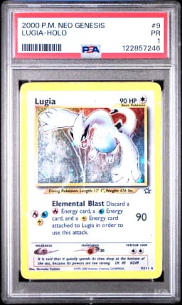 2000 #9 Lugia-Holo PSA 1 Neo Genesis