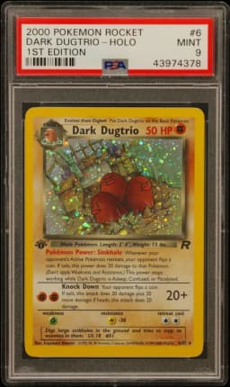 2000 #6 Dark Dugtrio-Holo 1st Edition PSA 9 Rocket