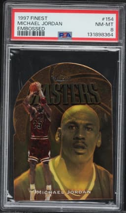 1997 #154 Michael Jordan PSA 8 Finest Embossed Basketball