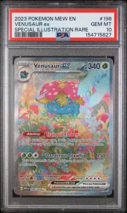2023 #198 Venusaur EX PSA 10 Mew EN-151