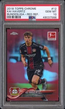 2018 #12 Kai Havertz PSA 10 Topps Chrome Bundesliga