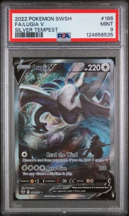 2022 #186 Full Art/Lugia V PSA 9 Sword & Shield Silver Tempest