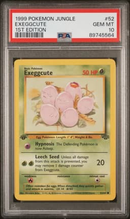 1999 #52 Exeggcute 1st Edition PSA 10 Jungle