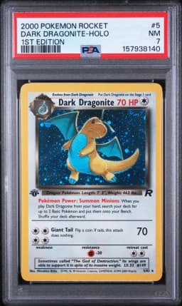 2000 #5 Dark Dragonite-Holo 1st Edition PSA 7 Rocket