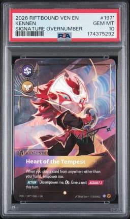 2026 #197* Kennen - Heart of the Tempest PSA 10 Riftbound: League of Legends Ven-Vendetta