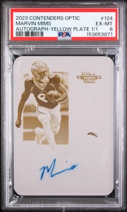 2023 #124 Marvin Mims PSA 6 Panini Contenders Optic