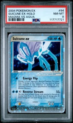 2004 #94 Suicune EX-Holo PSA 8 EX Team Magma VS Team Aqua