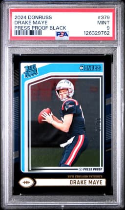 2024 #379 Drake Maye PSA 9 Panini Donruss Football