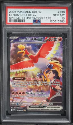 2025 #230 Ethan's HO-Oh EX PSA 10 Dri EN-Destined Rivals Pokemon