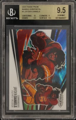 2025 #1 Jayden Daniels BGS 9.5 Panini Prizm Manga Horizontal