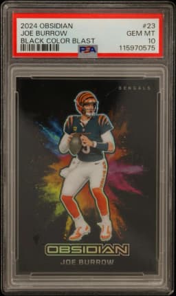 2024 #23 Joe Burrow PSA 10 Panini Obsidian Black Color Blast
