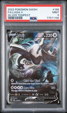 2022 #186 Full Art/Lugia V PSA 9 Sword & Shield Silver Tempest