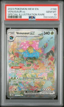 2023 #198 Venusaur EX PSA 10 Mew EN-151