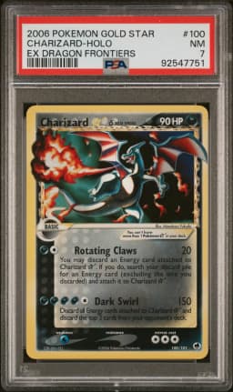 2006 #100 Charizard-Holo Gold Star PSA 7 EX Dragon Frontiers
