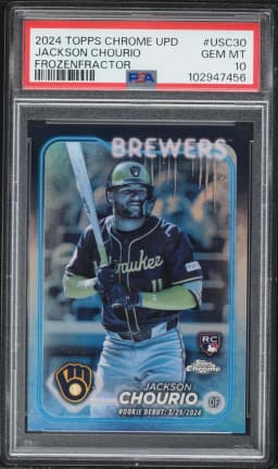 2024 #USC30 Jackson Chourio PSA 10 Topps Chrome Update Baseball