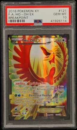 2016 #121 Full Art/HO-Oh EX PSA 10 XY Breakpoint