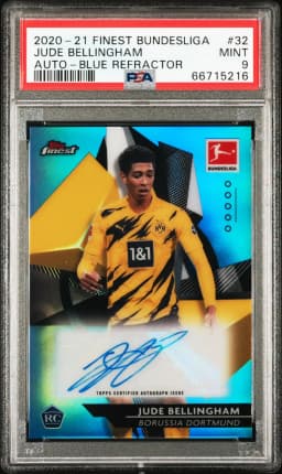 2020 #32 Jude Bellingham PSA 9 Topps Finest Bundesliga