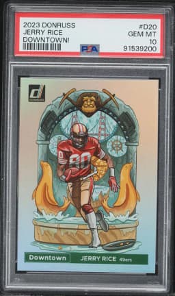 2023 #D20 Jerry Rice PSA 10 Panini Donruss Downtown! Football