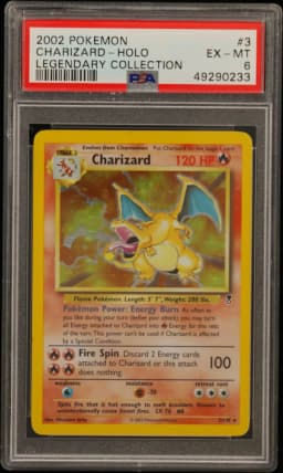 2002 #3 Charizard-Holo PSA 6 Legendary Collection