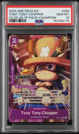 2025 #066 Tony Tony Chopper PSA 10 One Piece Championship 25-26 Top Player Pack
