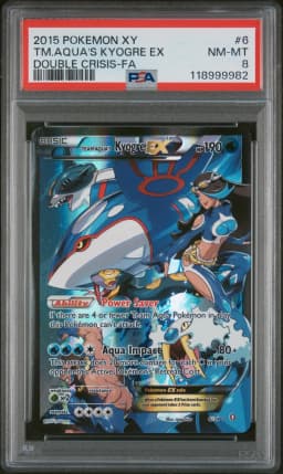 2015 #6 Full Art/Team Aqua's Kyogre EX PSA 8 XY Double Crisis