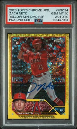 2023 #USC34 Zach Neto PSA 10 Topps Chrome Update