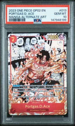 2023 #013 Portgas D. Ace PSA 10 OP02-Paramount War One Piece