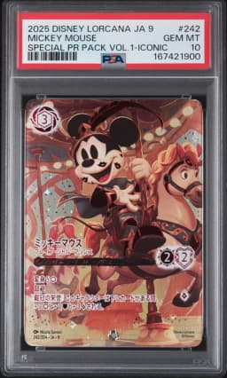 2025 #242 Mickey Mouse - Brave Little Prince PSA 10 Disney Lorcana Japanese Ja 9-Fabled Special Promotion Pack Vol.1