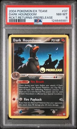 2004 #37 Dark Houndoom PSA 8 EX Team Rocket Returns