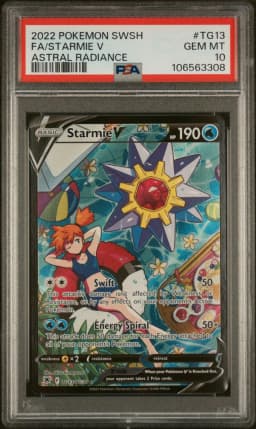 2022 #TG13 Full Art/Starmie V PSA 10 Sword & Shield Astral Radiance
