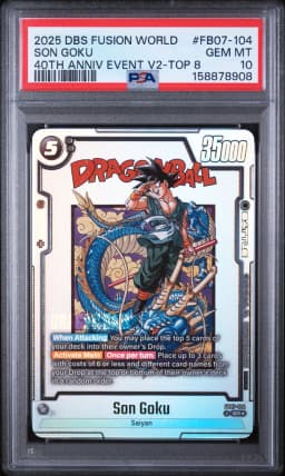 2025 #FB07-104 Son Goku PSA 10 Dragon Ball Super Card Game Fusion World 40th Anniversary Event Vol.2