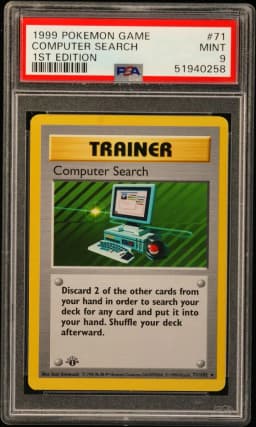 1999 #71 Computer Search 1st Edition PSA 9 Game