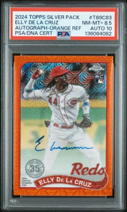 2024 #T89C83 Elly de La Cruz PSA 8.5 Topps Silver Pack 1989 Chrome Promo