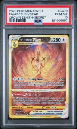 2023 #GG70 Full Art/Arceus Vstar PSA 10 Sword and Shield Crown Zenith