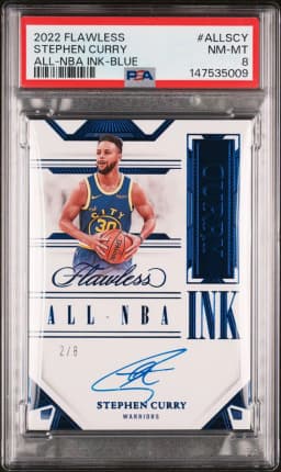 2022 #ALLSCY Stephen Curry PSA 8 Panini Flawless All-NBA Ink