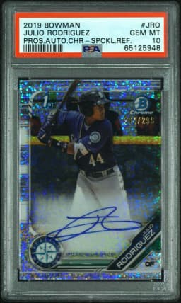2019 #JRO Julio Rodriguez PSA 10 Bowman Prospect Autographs Chrome