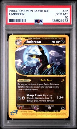 2003 #32 Umbreon PSA 10 Skyridge