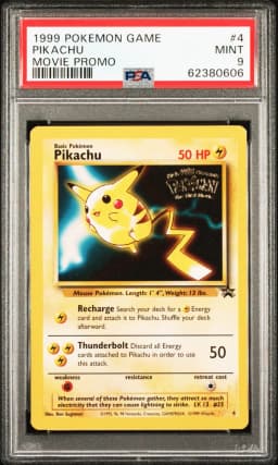 1999 #4 Pikachu PSA 9 Game Movie