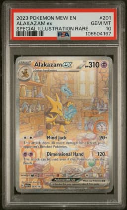 2023 #201 Alakazam EX PSA 10 Mew EN-151