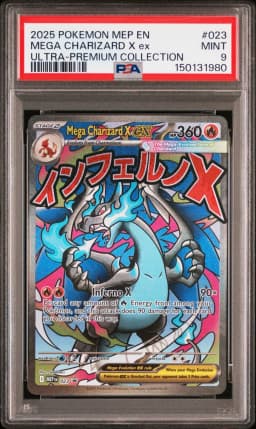 2025 #023 Mega Charizard X EX PSA 9 Mep EN-Me Black Star Promo