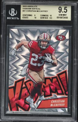 2023 #K21 Christian McCaffrey BGS 9.5 Panini Absolute Kaboom! Vertical Football