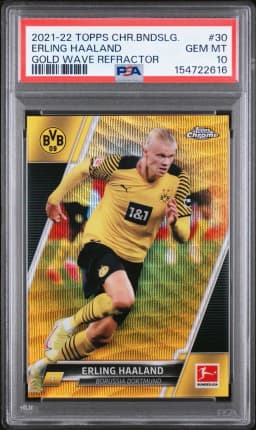 2021 #30 Erling Haaland PSA 10 Topps Chrome Bundesliga
