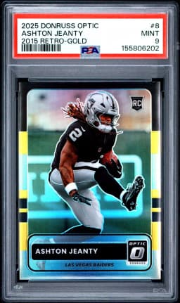 2025 #8 Ashton Jeanty PSA 9 Panini Donruss Optic 2015 Retro