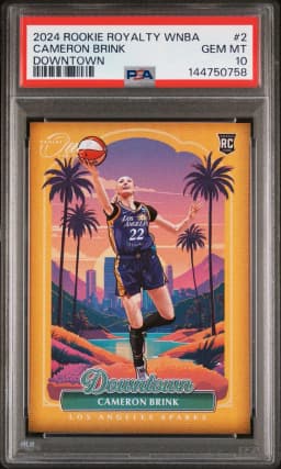 2024 #2 Cameron Brink PSA 10 Panini Rookie Royalty WNBA Downtown