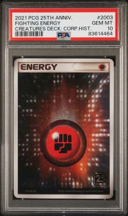 2021 #2003 Fighting Energy PSA 10 Card Game 25th Anniversary Creatures Deck: Corporate History (1995-2021)
