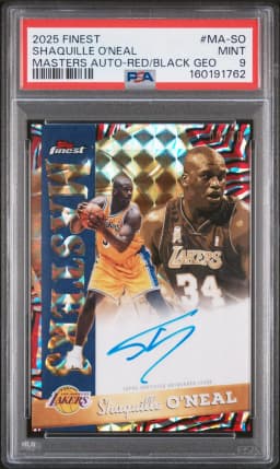 2025 #MA-SO Shaquille O'Neal PSA 9 Topps Finest Masters Autographs